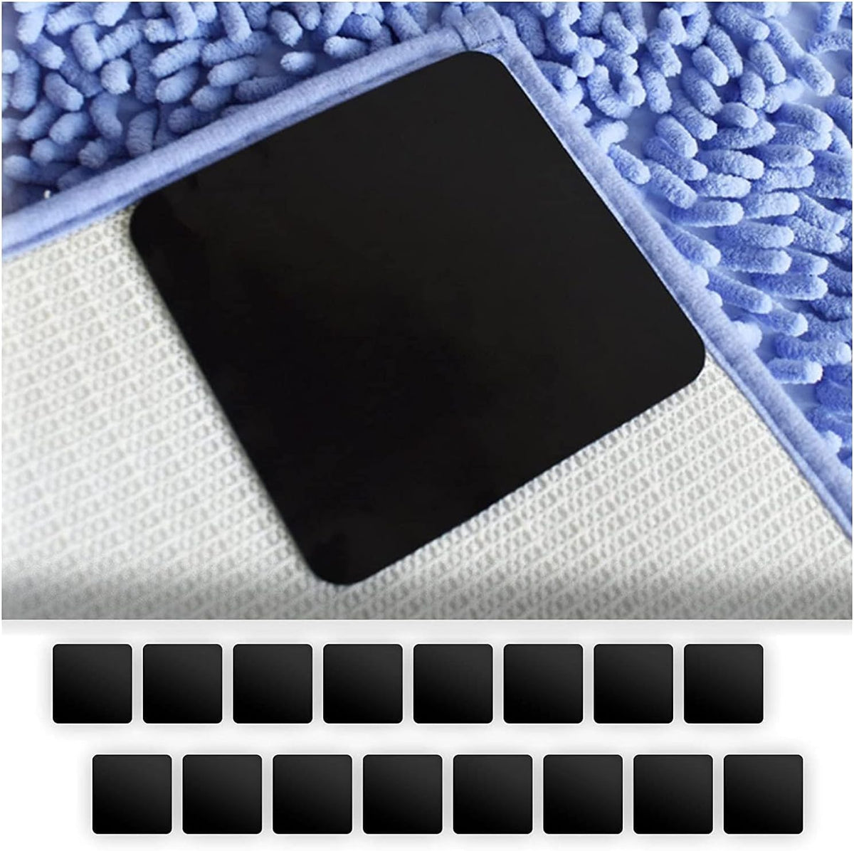 16PCS Grippers of Rug Pad, Non-Slip Rug Tape for Hardwood & Tile