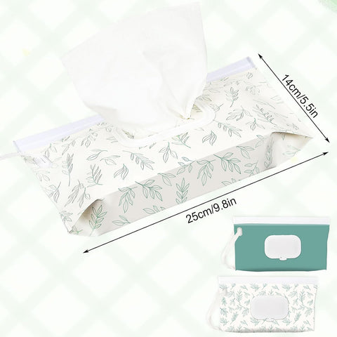 FEBSNOW 2 Pack Baby Wipe Dispenser, Reusable Portable Travel Wipe Holder