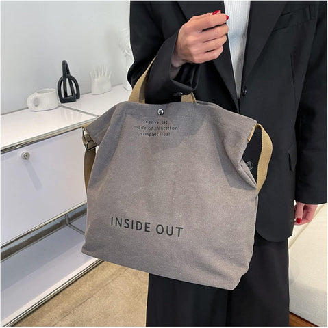 Women Canvas Tote Handbags Casual Shoulder Work Bag Crossbody Top Handle Bag Cross-body Handbags