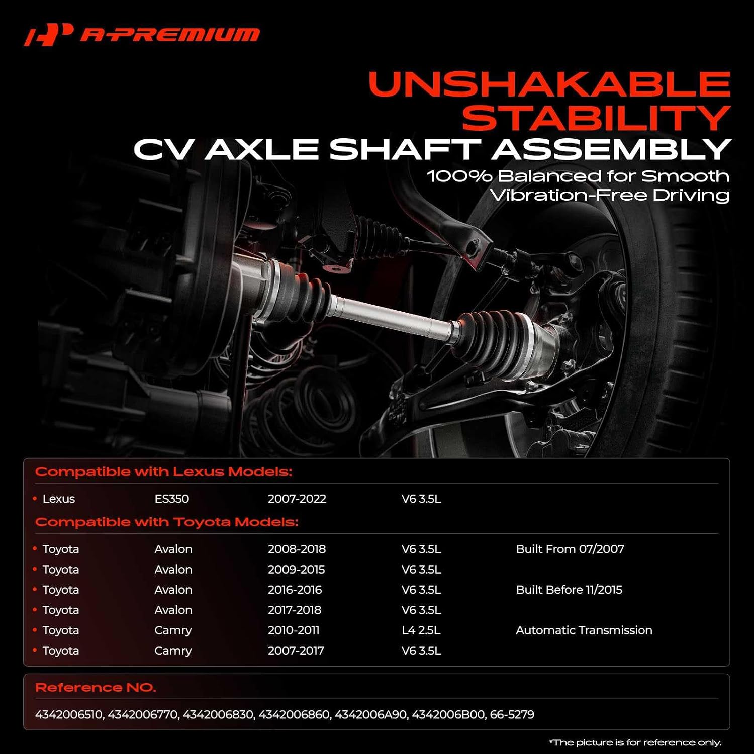 A-Premium Front Left Driver Side CV Axle Shaft Assembly