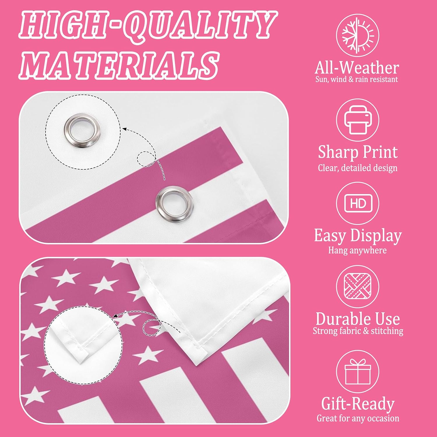 Nxwdwqa Custom Pink America Flag 3X5 Ft Personalized Flags Design Your Image Funny Tapestry Poster For Decorate Clubs Concerts Bars University Dormitories Living Rooms Bedrooms