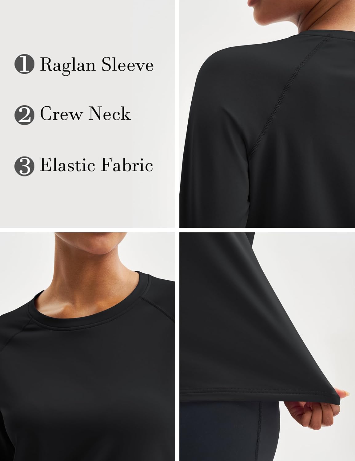 MAGCOMSEN Thermal Shirts for Women Long Sleeve Fleece Tops Warm Undershirts