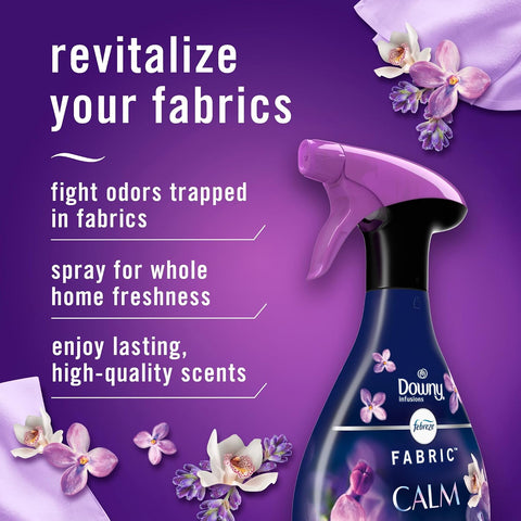 Febreze Odor-Fighting Fabric Refresher,Downy Calm and Downy April Fresh,16.9oz,(Pack of 4)