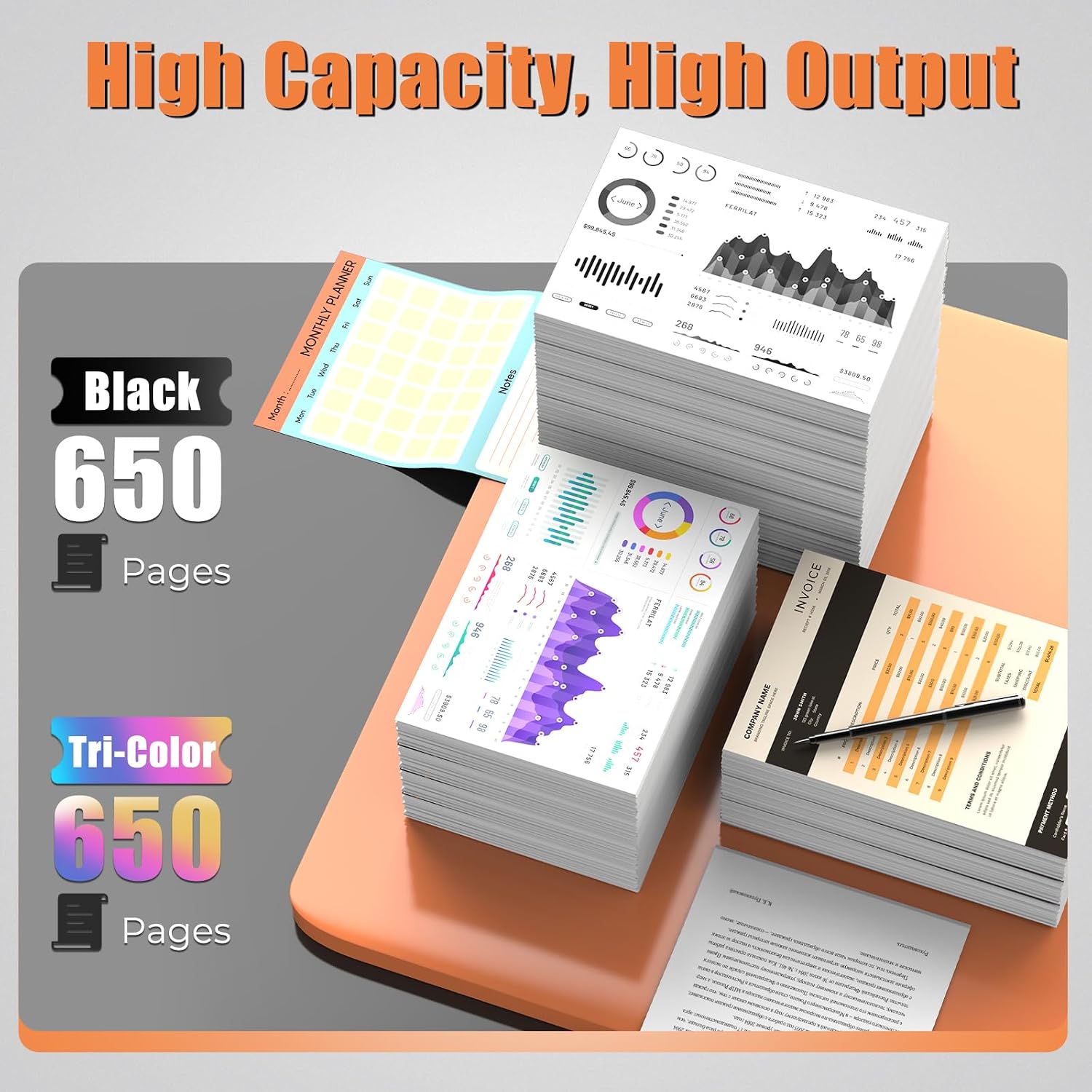 68 Ink Cartridges for Envy 6555e 6155e Ink Compatible with HP68 Ink 68e 68XL Ink Cartridges Combo Pack Replacement to use with Envy 6552e 6152e 6558e 6552 e 6555 e 6500 e 6100 e (1 Black, 1 Tri-Color)