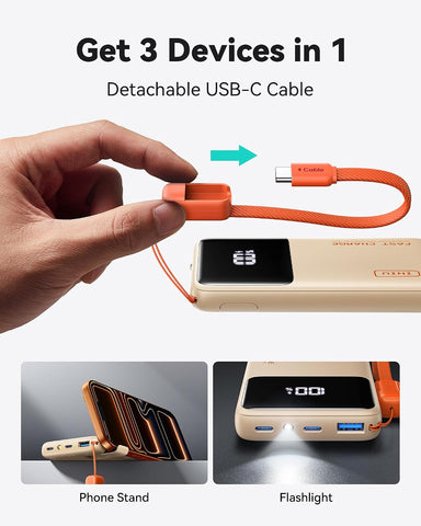 INIU Power Bank, Compact 10000mAh 45W PD Fast Charging Portable Charger