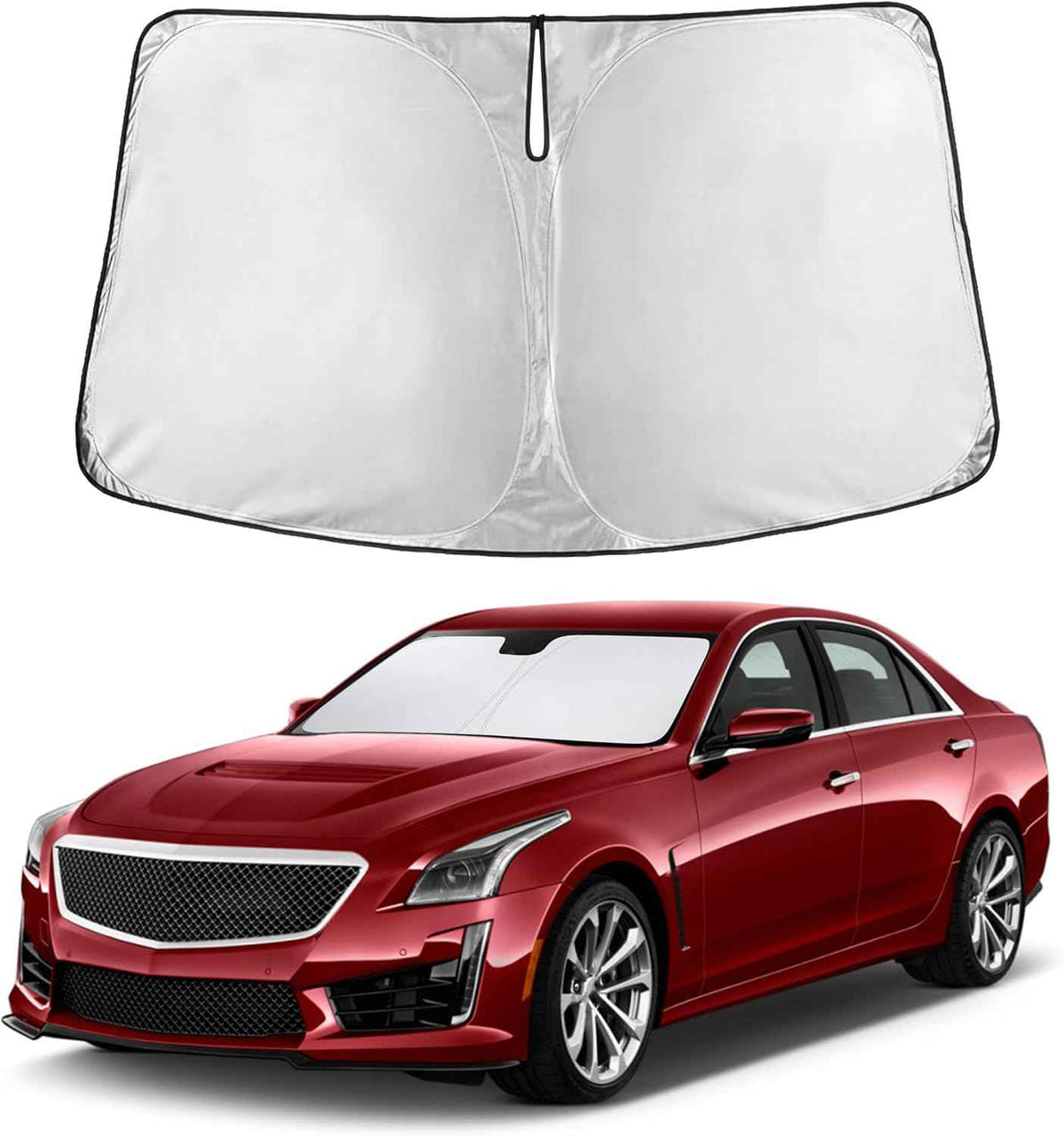 EcoNour Windshield Sunshade Compatible for Cadillac CTS 2014-2017 2018 2019
