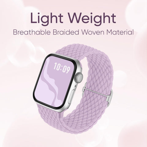 Braided Stretchy Solo Loop Compatible for Apple Watch Band 38mm 40mm 41mm 42mm 44mm 45mm 46mm 49mm for Women Men, Nylon Elastic Straps Wristbands for iWatch Series 10 9 8 7 6 SE 5 4 3 2 Ultra Ultra 2