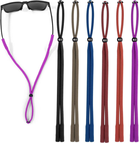 VOOGLASS Glasses Strap(6 PCS) Sports Eyeglass Strap,Adjustable Sunglasses Lanyard Neck Holders Cord Retainer for Men Women