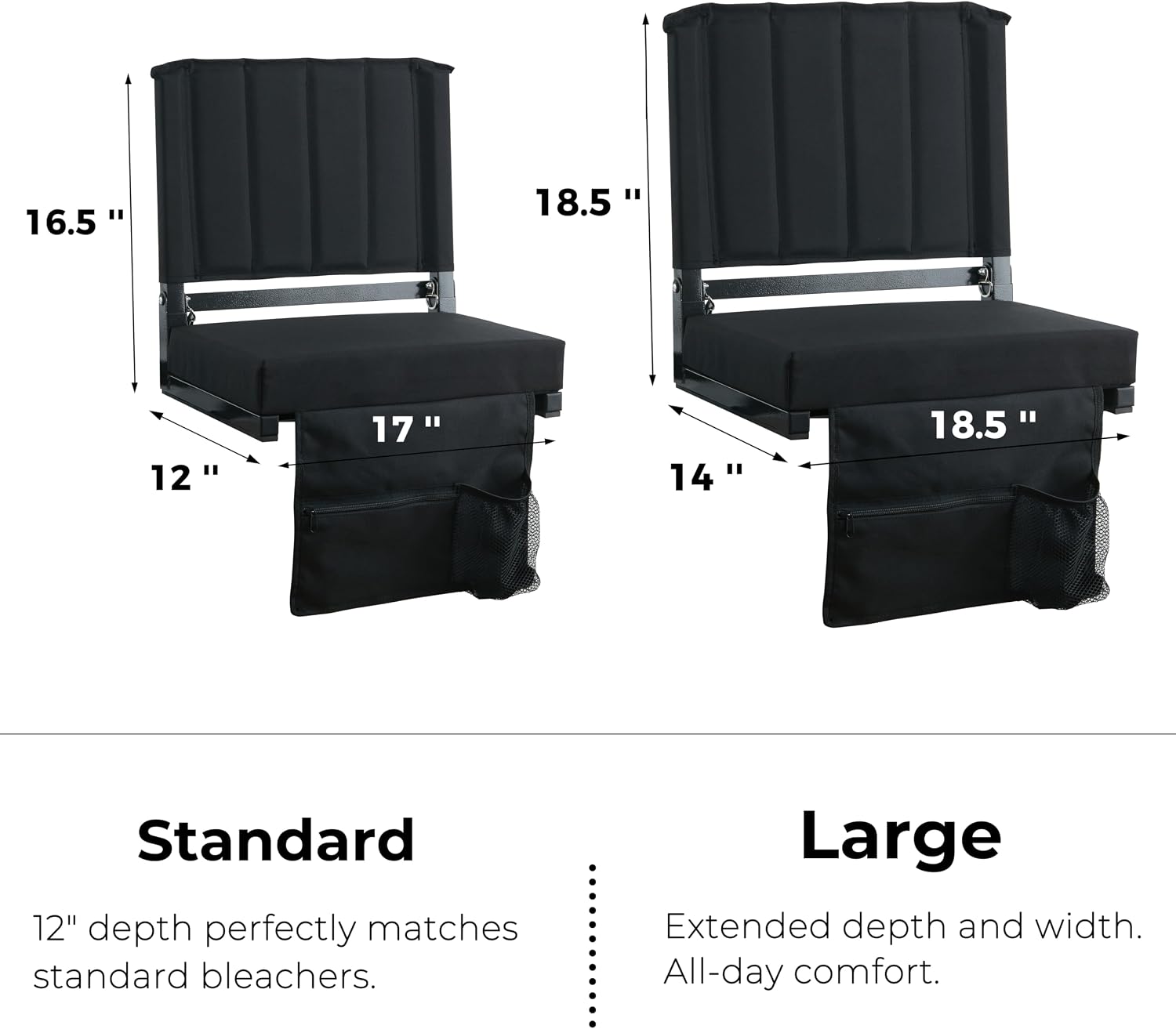 SPORT BEATS Stadium Seats with Back Support for Bleachers