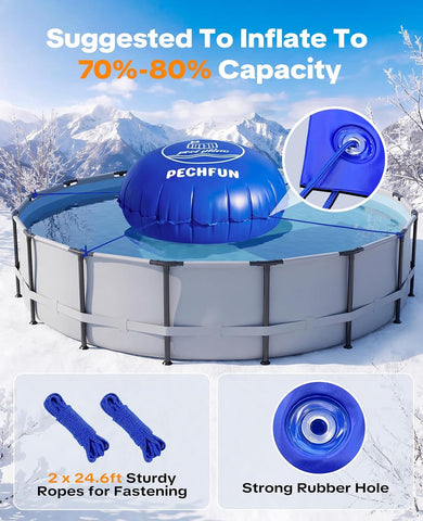 Pool Pillows for Above Ground Pools, 6.5 FT Pool Pillow for Winterizing