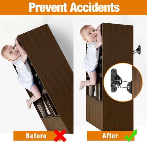 Ougourim Furniture Anchors 10 Pack, Anti Tip Kit for Baby Proofing
