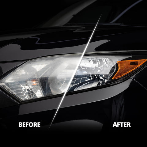 CERAKOTE® Ceramic Headlight Restoration Kit – Guaranteed To Last As Long As You Own Your Vehicle – Brings Headlights Back to Like New Condition - No Power Tools Required - 10 Wipe Kit