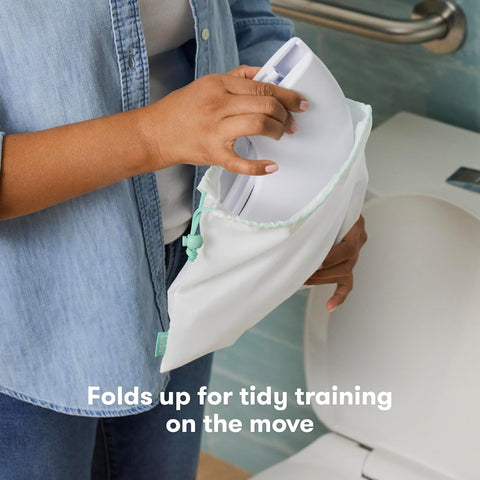 Frida Baby Fold-and-Go Portable Potty Seat for Toilet, Toddlers, Free Bag
