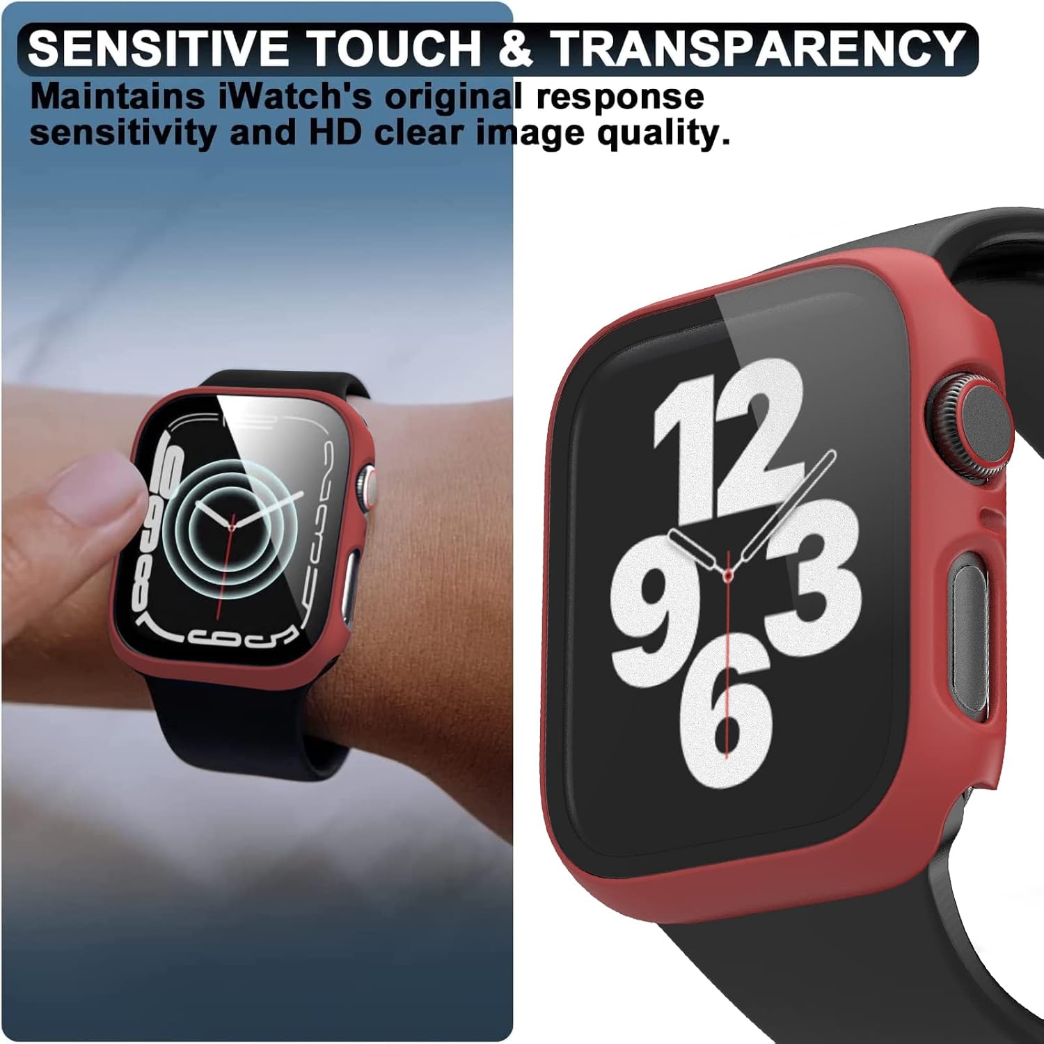 Rontion 6 Pack Hard PC Case for Apple Watch 44mm SE 3/SE 2/ Series 6/SE/5/4