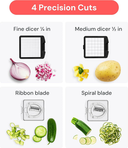 Fullstar Pro Original Vegetable Chopper & Spiralizer, Kitchen Prep Tool