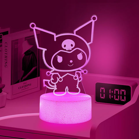 sunduck Pink Kawaii Night Light with Corded Control- Cute Dreamy Girls Room Decor, Perfect Birthday/Christmas Gift for Kids, Unique Holiday Present