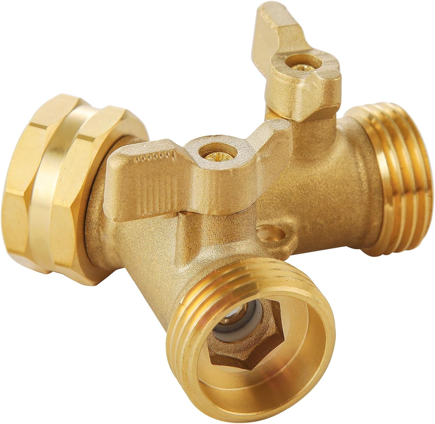 Garden Hose Splitter 2 Way Heavy Duty, Outdoor Faucet Splitter