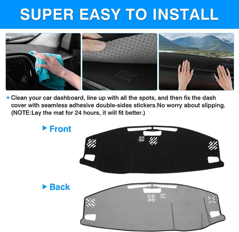 Autorder Dashboard Cover Mat for Jeep Grand Cherokee 4XE 2022-2025 2026 Accessories Dash Cover Upgrade Velvet Dash Mat Sunshade Glare UV Rays Protector