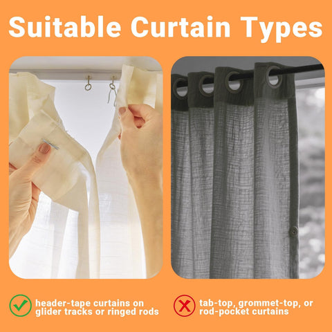 Sopito 58Pcs Curtain Hooks for Door Window Shower Curtain, Silver
