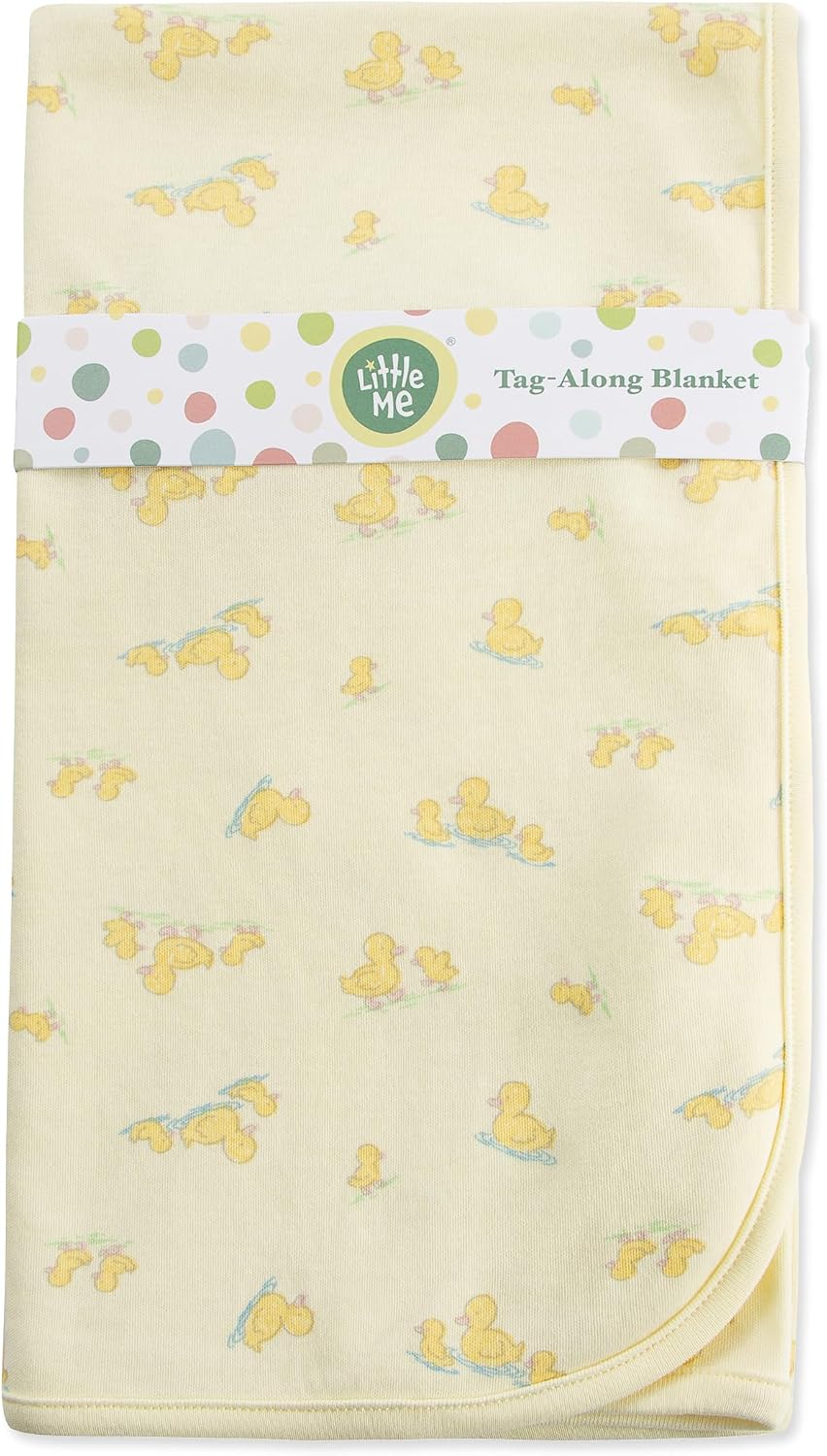 Little Me Baby Gender Neutral Swaddling Receiving Blanket, Duckies, OS