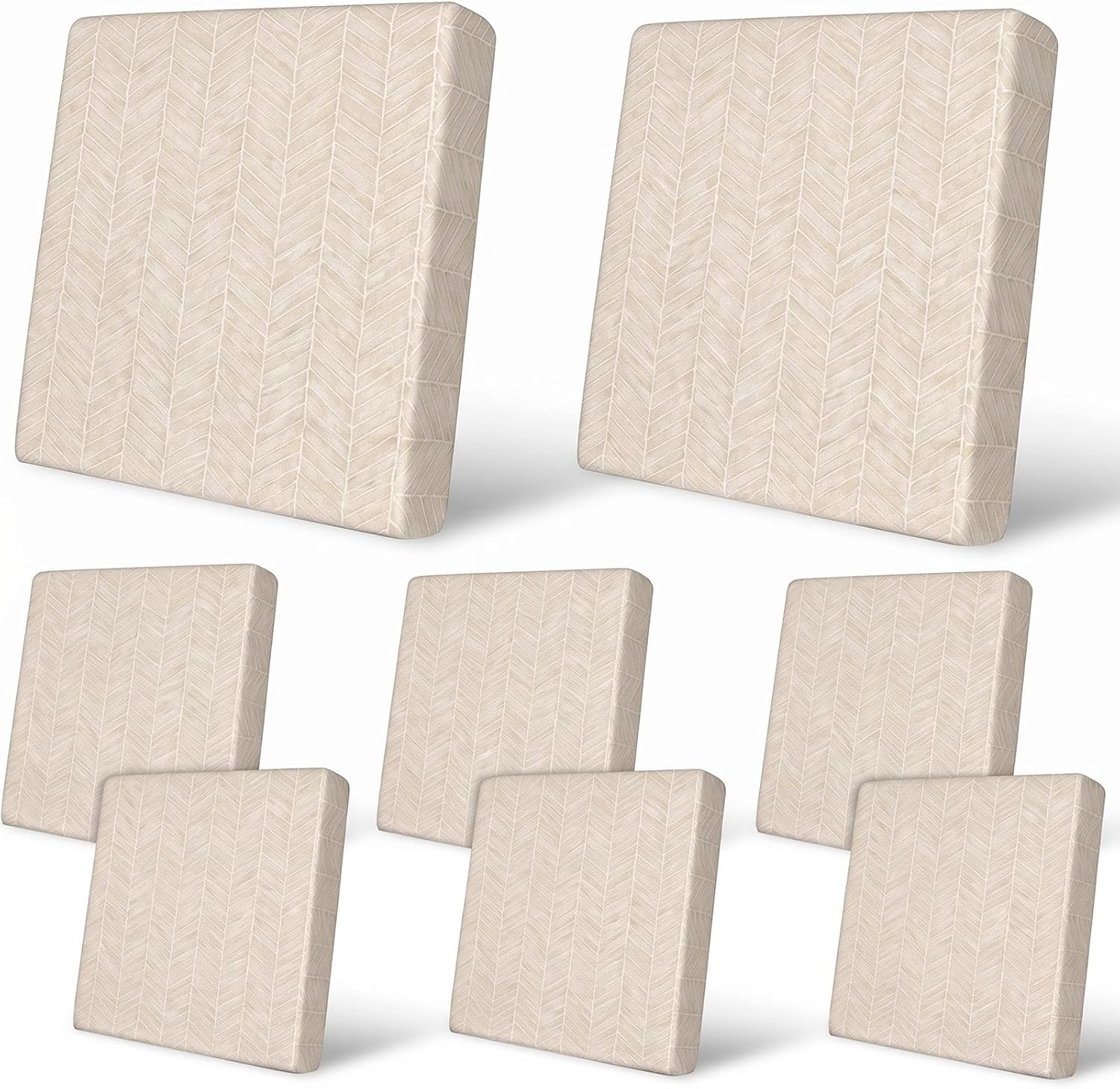8Pcs Patio Cushion Covers Stretch Outdoor Furniture Protector Slipcovers