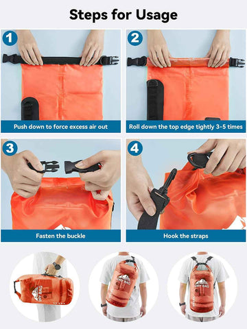 HEETA Dry Bag Waterproof Backpack with Phone Case 5L/10L/20L/30L/40L