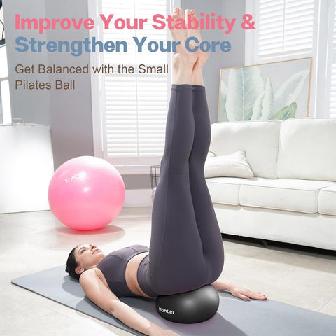 kisnbld 9 Inch Pilates Ball, Small Exercise Ball for Core &Physical Therapy