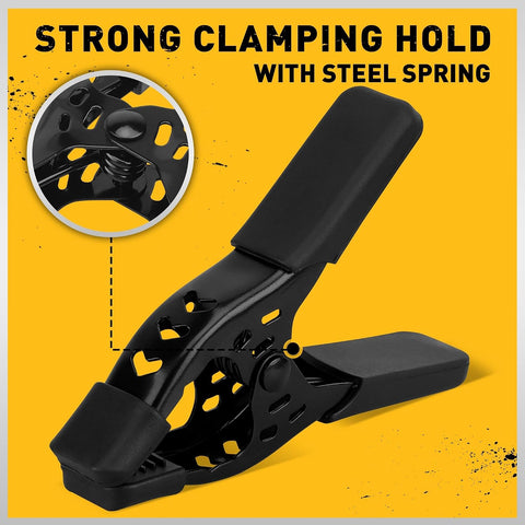 20-Piece 4-inch Spring Clamps for Woodworking/Backdrop Stand/Pool Cover/Tarp Clamps Heavy Duty Clips Spring Clips Metal Clamp Large Heavy Duty Clamps