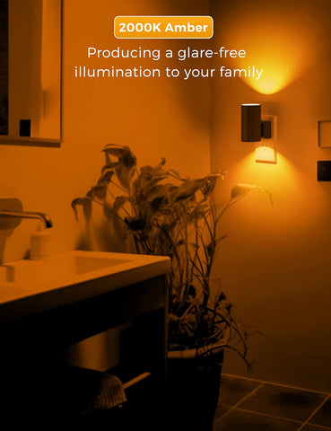L LOHAS LED Night Light, Amber Nightlight,Dimmable Night Light,Light Sensor