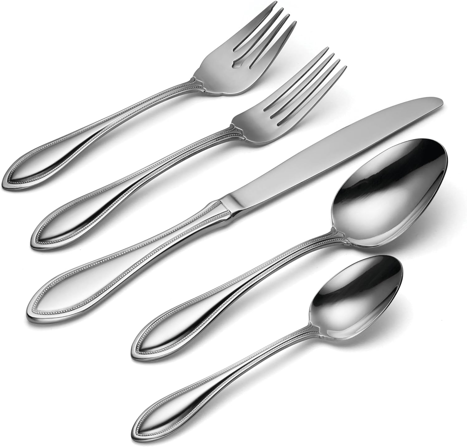 Oneida American Harmony 45-Piece 18/0 Silverware Set for 8, Flatware