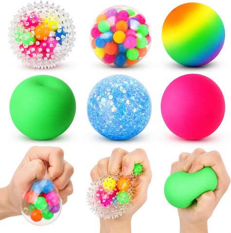 6 Set Squishy Sensory Stress Squeezing Balls for Adults