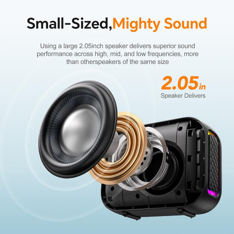 Portable Bluetooth Speaker Line-in Support: IPX5 Waterproof, Black