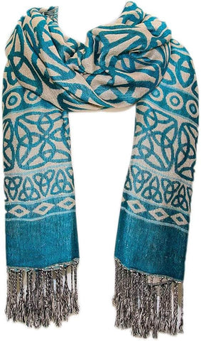 Ladies Celtic Heritage Scarf, Ancient Celtic Style Design, Super Soft. Versatile Fashion Accessory.