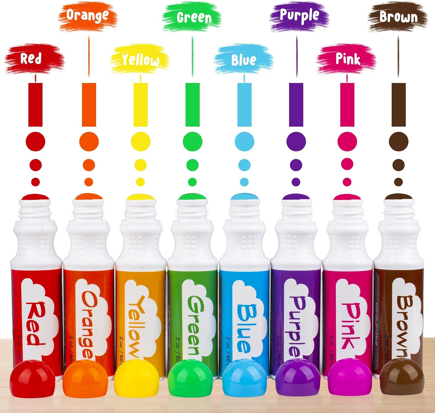 Dot Markers for Toddlers Kids, Bingo Daubers Washable Art Markers 8 Colors