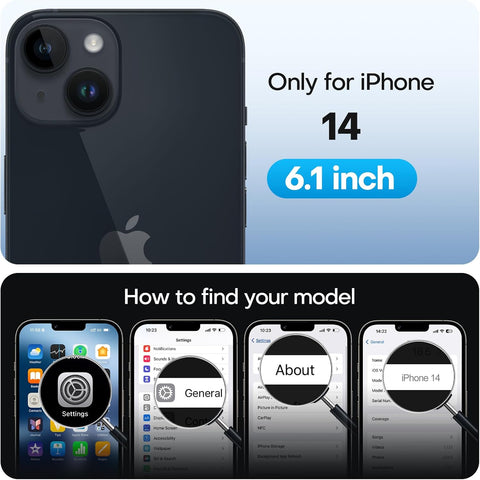 TAURI 2 Pack for iPhone 14 Screen Protector, 1-Step Install