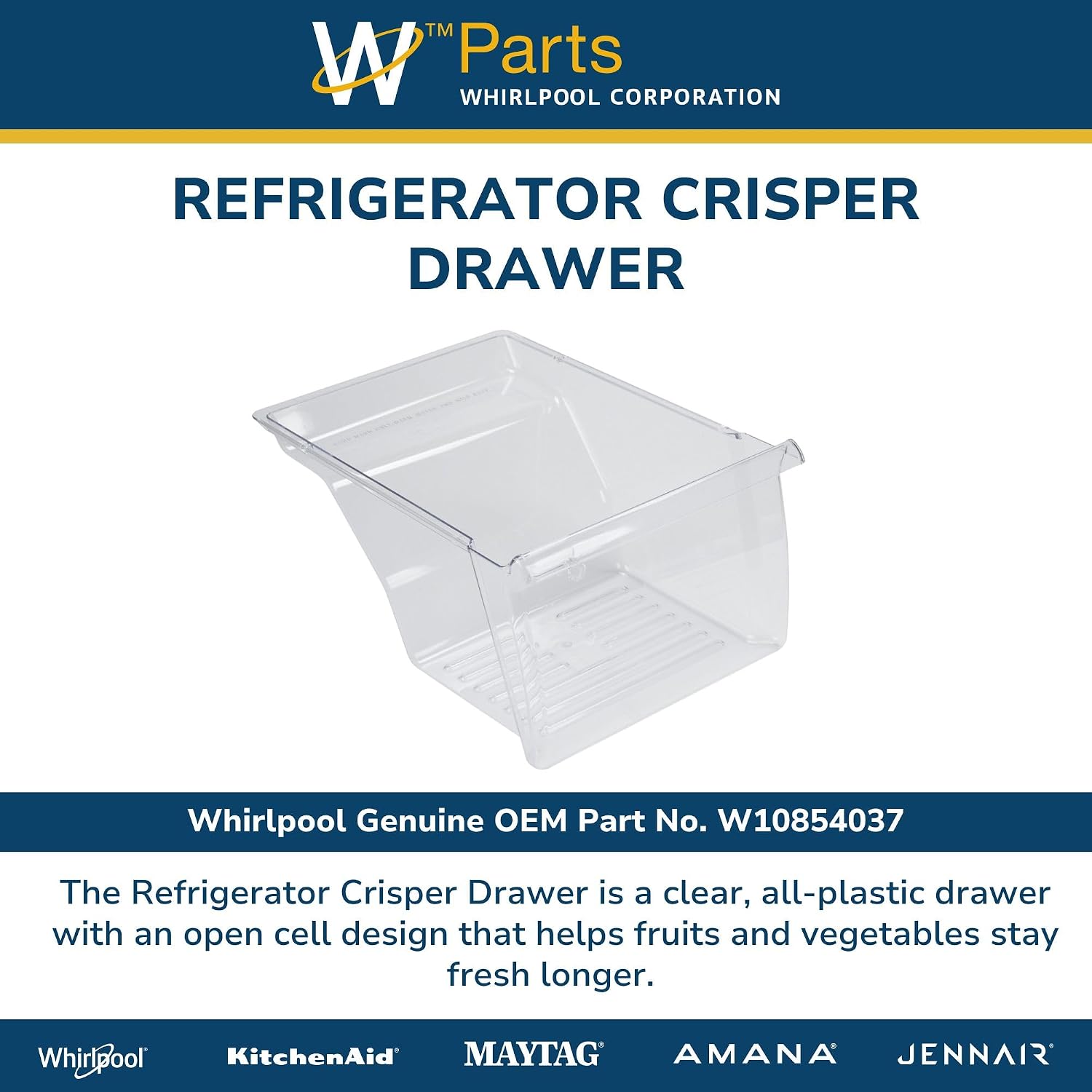 Whirlpool W10854037 Crisper Drawer