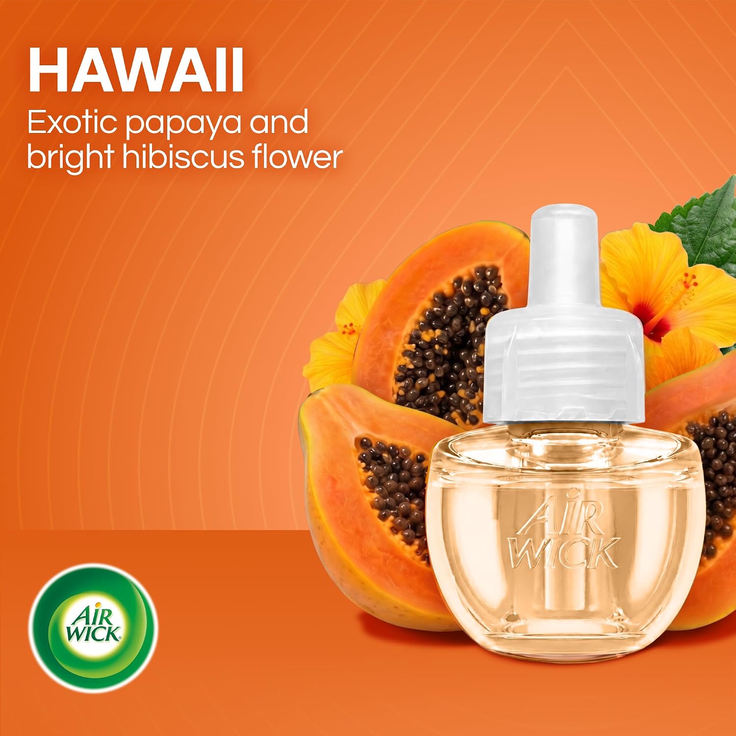 Air Wick Plug-In Scented Oil Refills, Hawaii with Essential Oils, 10 Count