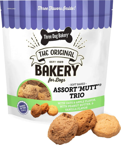 Three Dog Bakery AssortMutt Trio Dog Treats - 48 oz Variety Pack