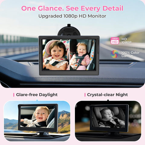Itomoro 2026 Upgraded Dual Baby Car Camera 1080P 940NM Night Vision