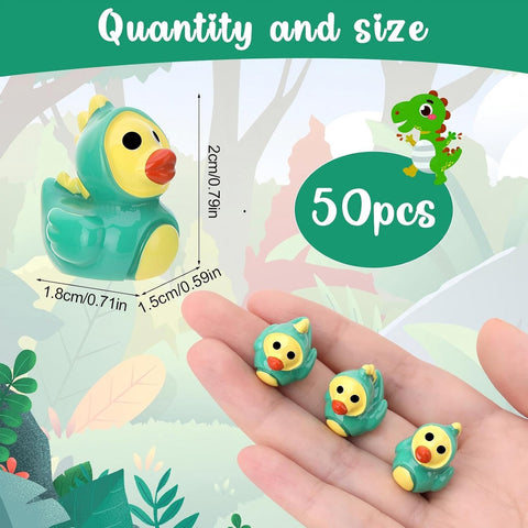 30 Pcs Dinosaur Ducks, Mini Dinosaur Resin Ducks Bulk