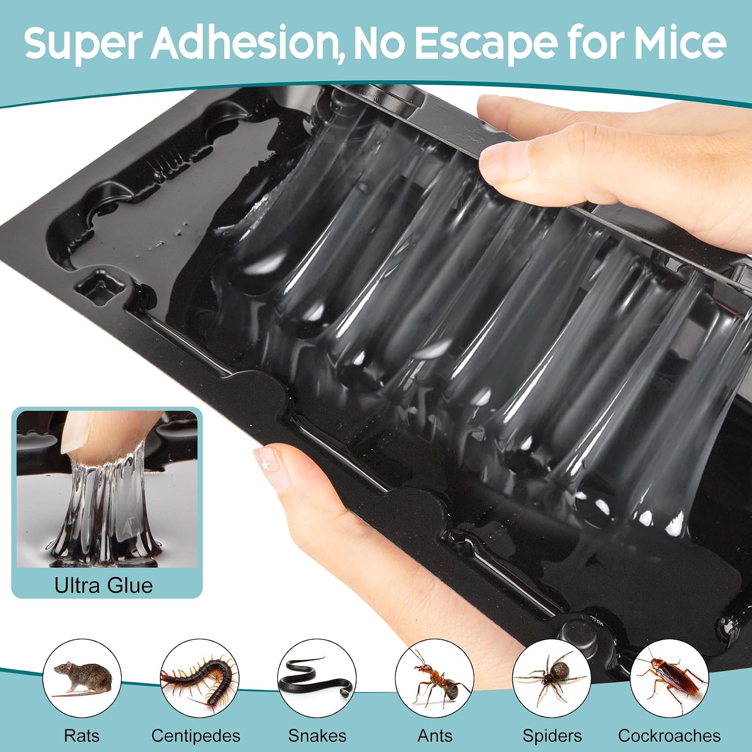 10 Pack Glue Mouse Traps Indoor for Home, Sticky Rat Trap for Pest Control