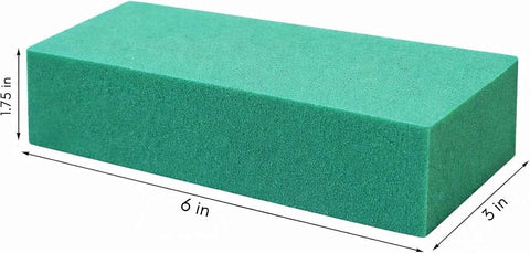 FLOFARE Pack of 3 Floral Foam Blocks Each (6"L x 3"W x 1.75"H) Green Wet & Dry Flower Foam for Fresh & Artificial Flower Arrangement, Plant Foam, Florist Supplies for DIYs, Arts, Crafts & Weddings