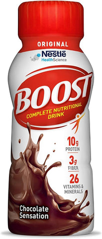 BOOST Original Ready to Drink Nutritional Drinks, Rich Chocolate, 8 Fl Oz Bottles (Pack of 24)