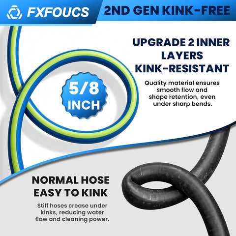 Garden Hose 3ft x 5/8", Heavy Duty Water Hose, Kink Resistant