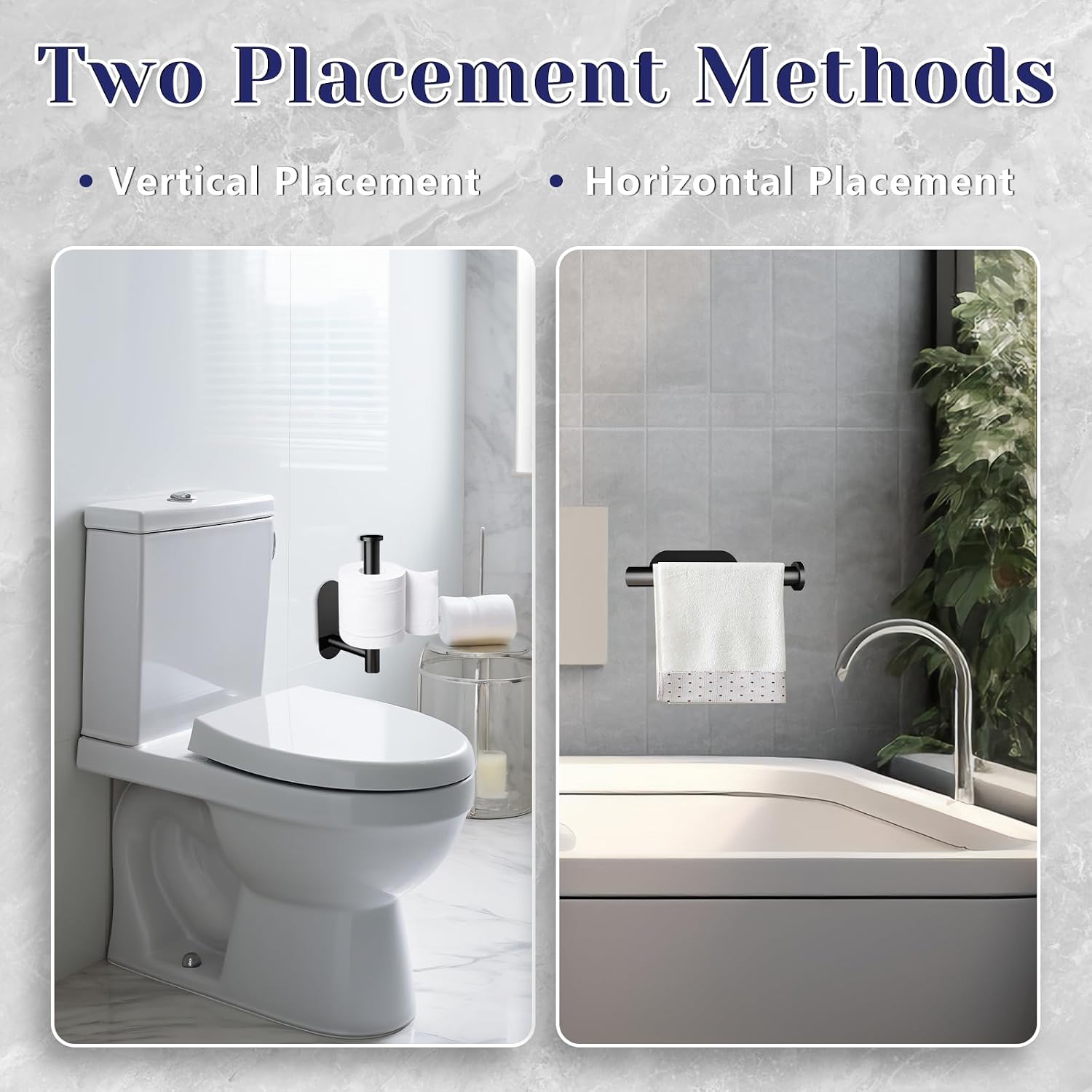Toilet Paper Holder, Self Adhesive Toilet Paper Holder Wall Mount