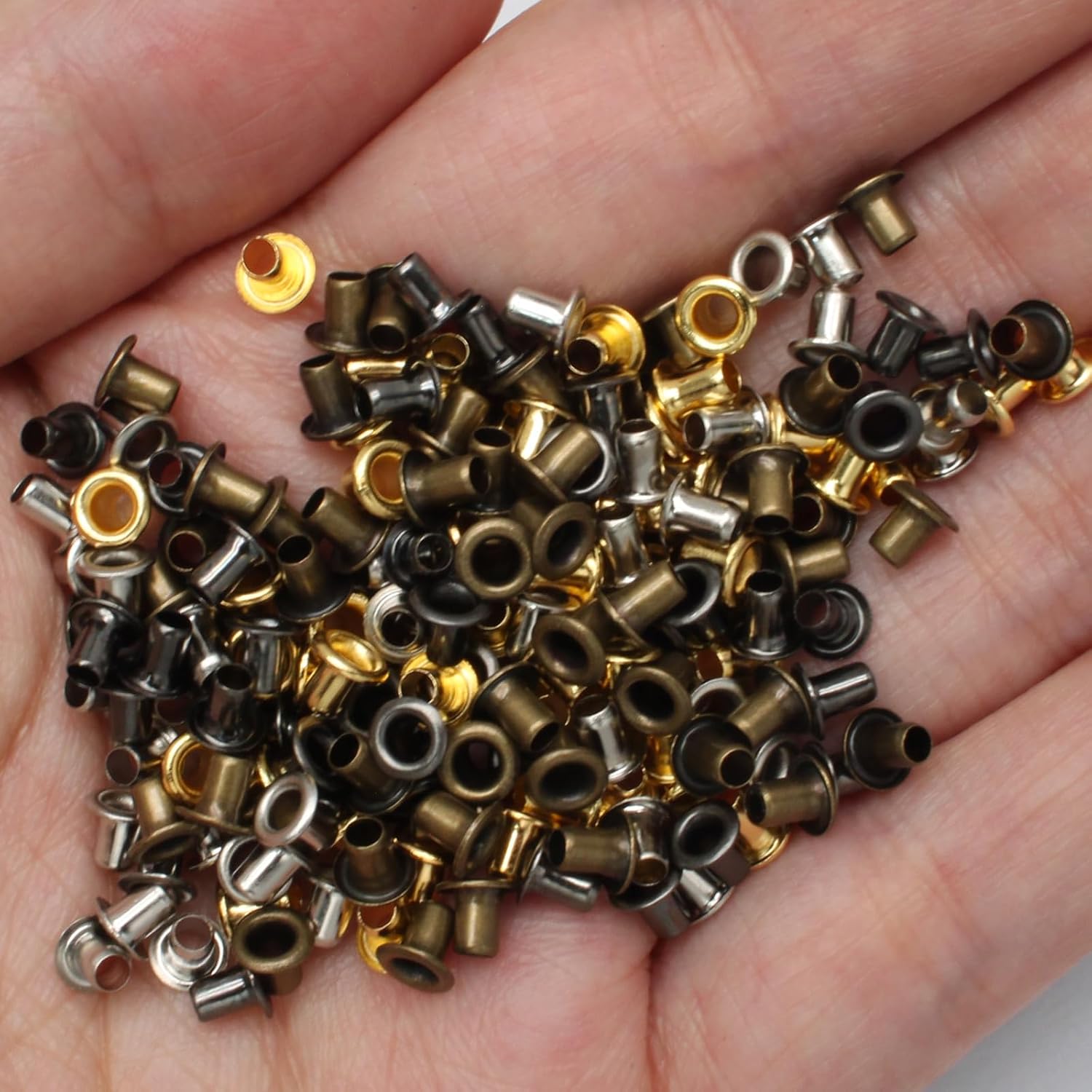 Litoexpe 800 Pcs 2mm Tiny Grommets Eyelets, Metal Grommet Kit Hole