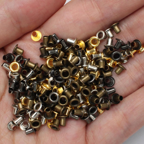 Litoexpe 800 Pcs 2mm Tiny Grommets Eyelets, Metal Grommet Kit Hole