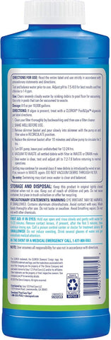 Clorox® Pool&Spa™ Swimming Pool Sink to Clear Flocculant, Sinks Debris, Dead Algae, Large Particles & Other Matters to Pool Floor, 1 Quart (Pack of 1)
