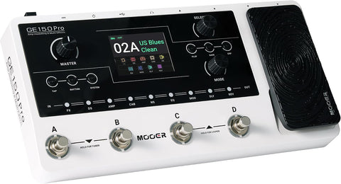 MOOER GE150 Pro Guitar Multi Effects Processor, 200 Presets & 170 Effects, NAM & MNRS Support, 55 Amp Models, 26 Cab Sims, 20 IR Slots, USB OTG Recording, 4-Footswitch, Looper & Expression Pedal