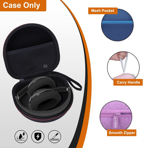 Headphone Headset Case for Folding Headphone, Deep Purple